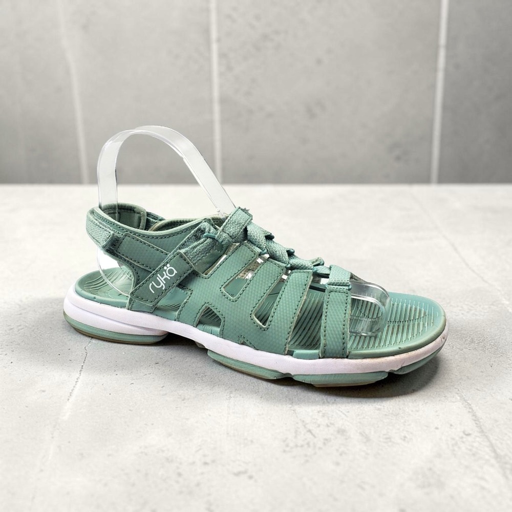 Ryka Savannah 2 Women Sage Green Sport Sandals RE-ZORB LITE Fisherman Size 9.5